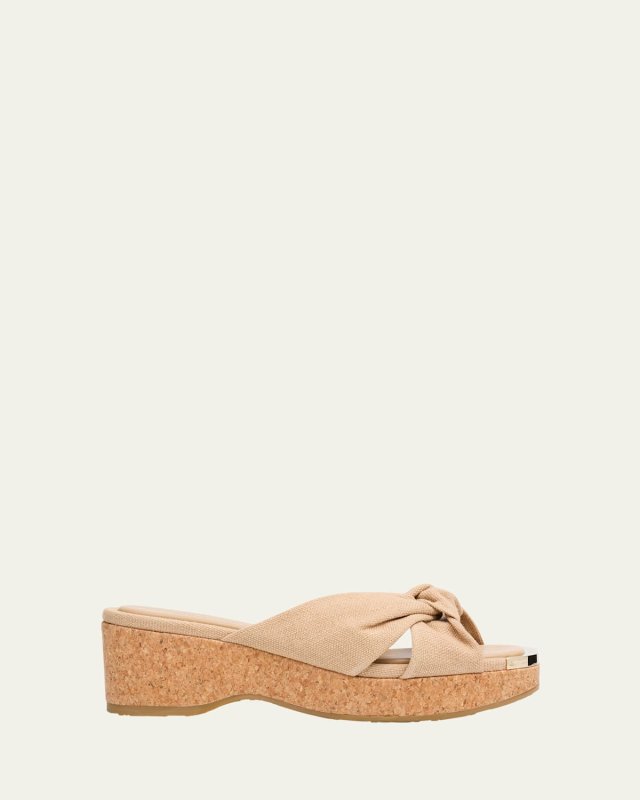 Avenue Crisscross Wedge Slide Sandals